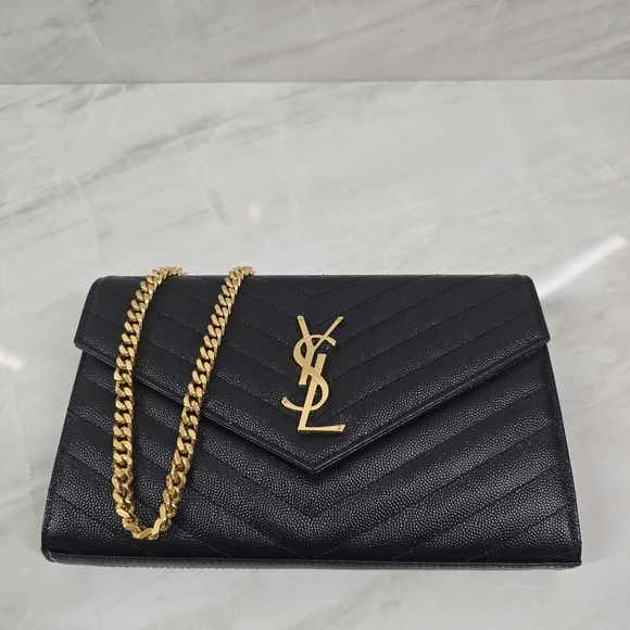 Yves Saint Laurent Handbags - Saint Laurent Black Quilted Leather Crossbody Bag